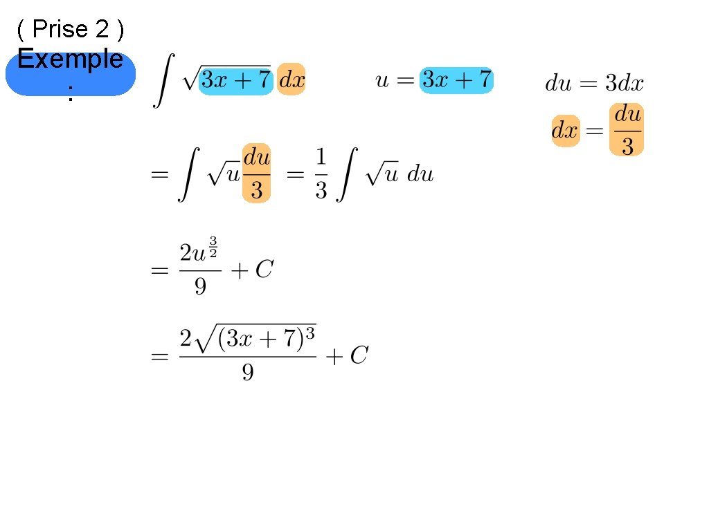 ( Prise 2 ) Exemple : 