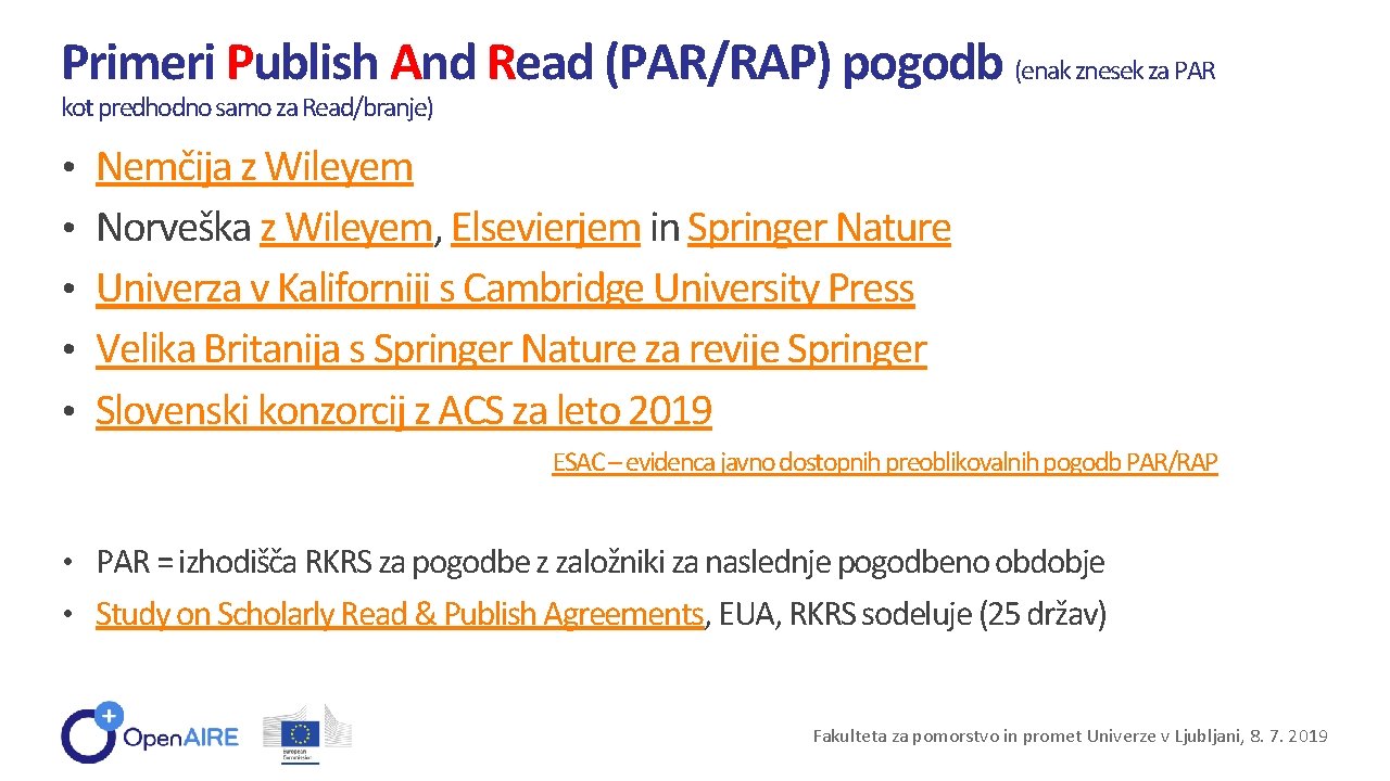 Primeri Publish And Read (PAR/RAP) pogodb (enak znesek za PAR kot predhodno samo za