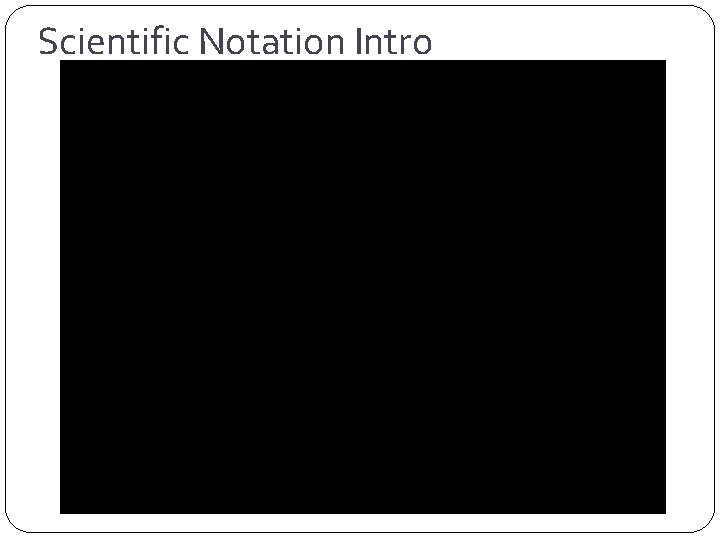 Scientific Notation Intro 