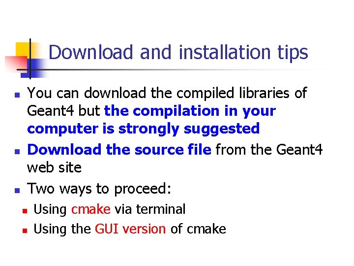 Download and installation tips n n n You can download the compiled libraries of
