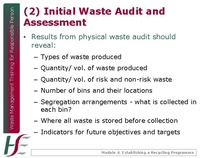 Waste Management Training for Responsible Person Module 4