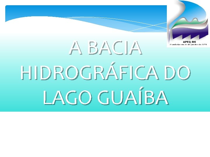 A BACIA HIDROGRÁFICA DO LAGO GUAÍBA 