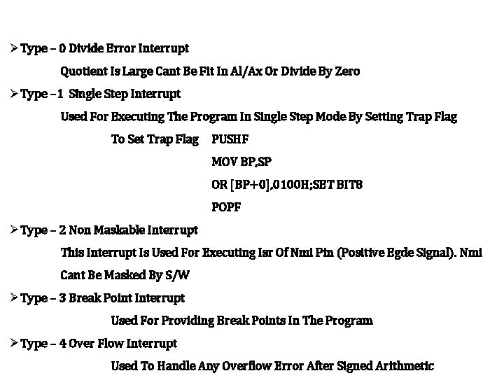 ØType – 0 Divide Error Interrupt Quotient Is Large Cant Be Fit In Al/Ax ØType – 0 Divide Error Interrupt Quotient Is Large Cant Be Fit In Al/Ax