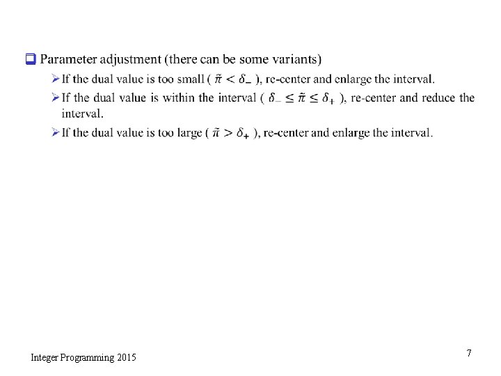 q Integer Programming 2015 7 