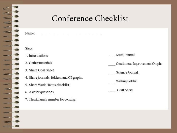 Conference Checklist 
