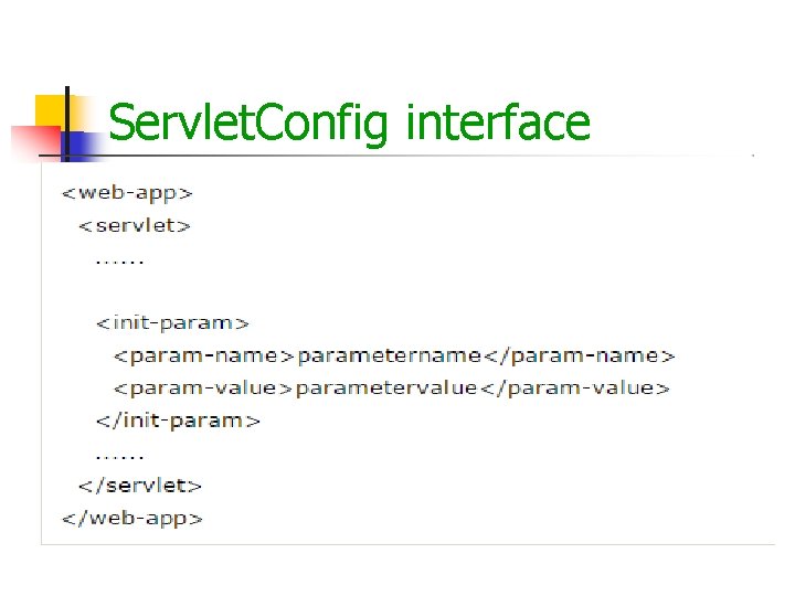 Servlet. Config interface Servlet. Config interface