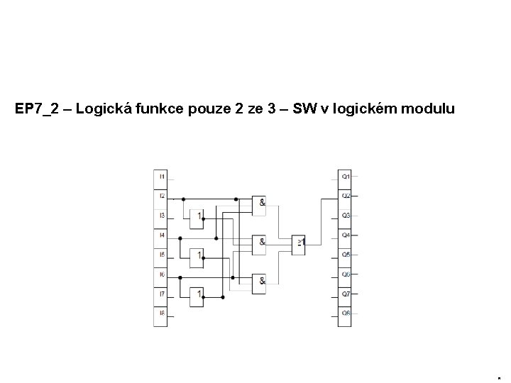 EP 7_2 – Logická funkce pouze 2 ze 3 – SW v logickém modulu