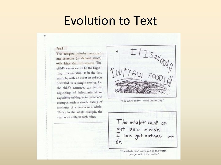 Evolution to Text 
