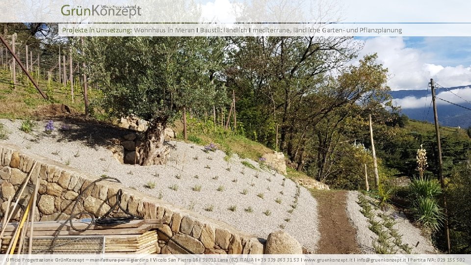 CV Projekte in Umsetzung: Wohnhaus in Meran I Baustil: ländlich I mediterrane, ländliche Garten-