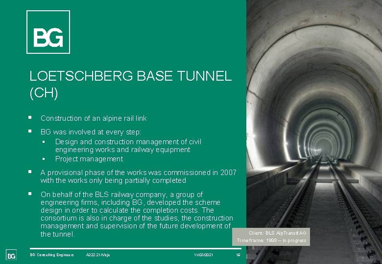 LOETSCHBERG BASE TUNNEL (CH) § § Construction of an alpine rail link § A