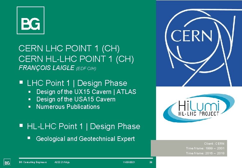 © CEVA CERN LHC POINT 1 (CH) CERN HL-LHC POINT 1 (CH) FRANÇOIS LAIGLE