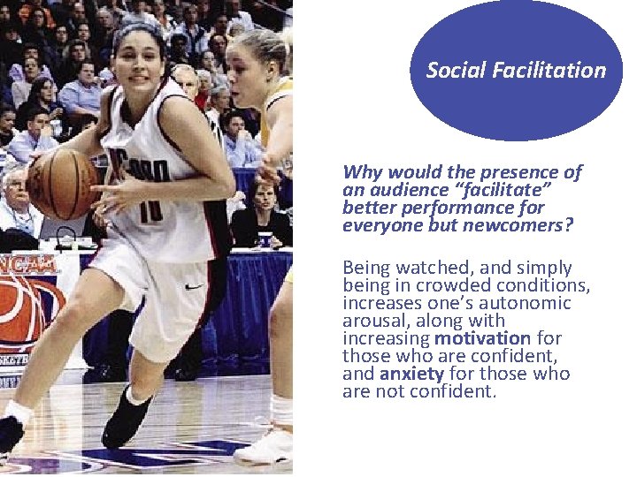 Social Facilitation Why would the presence of an audience “facilitate” better performance for everyone