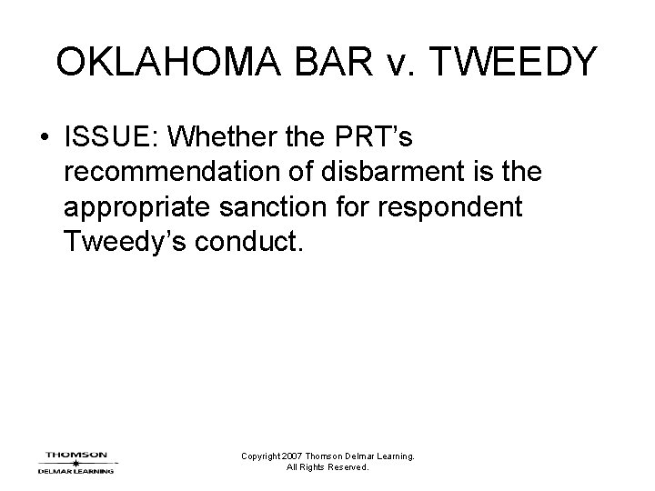 STATE OF OKLAHOMA ex rel OKLAHOMA BAR ASSOCIATION