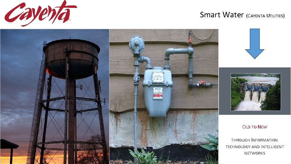 Smart Water (CAYENTA UTILITIES) OLD TO NEW THROUGH INFORMATION TECHNOLOGY AND INTELLIGENT NETWORKS Smart Water (CAYENTA UTILITIES) OLD TO NEW THROUGH INFORMATION TECHNOLOGY AND INTELLIGENT NETWORKS