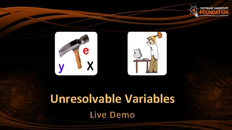Unresolvable Variables Live Demo Unresolvable Variables Live Demo