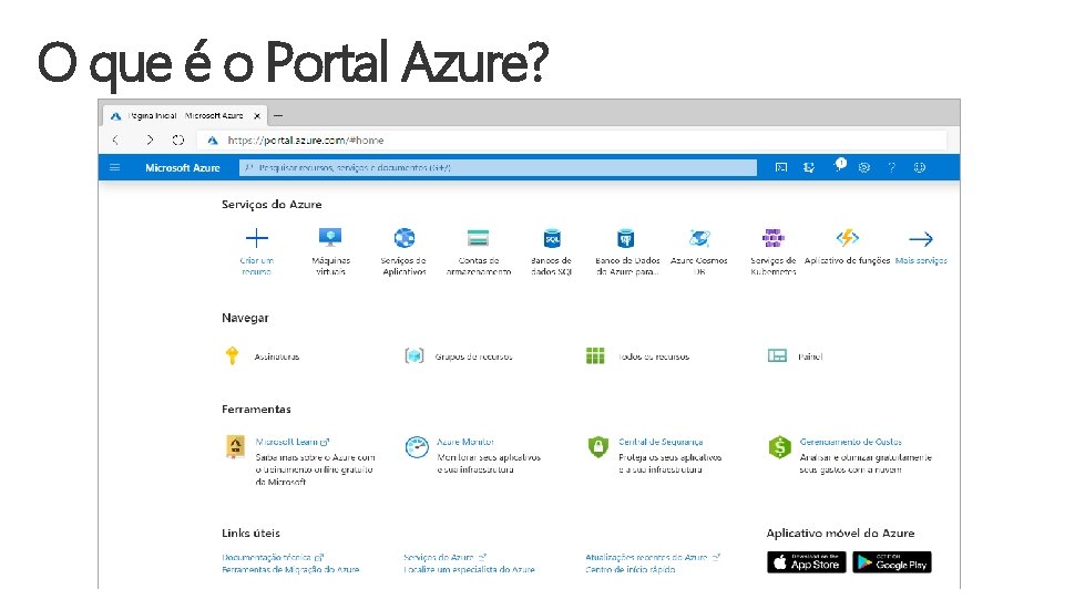 O que é o Portal Azure? 