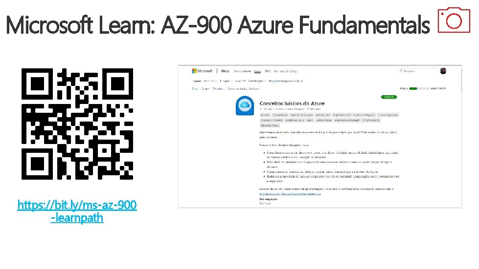 Microsoft Learn: AZ-900 Azure Fundamentals https: //bit. ly/ms-az-900 -learnpath 