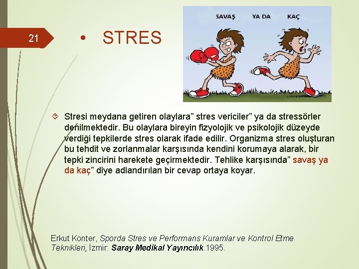 21 • STRES Stresi meydana getiren olaylara” stres vericiler” ya da stressörler denilmektedir. Bu
