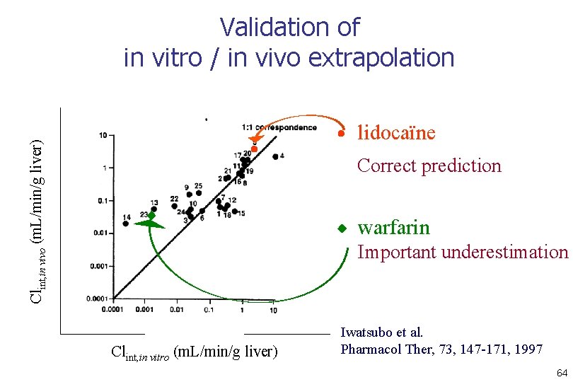 Validation of in vitro / in vivo extrapolation Clint, in vivo (m. L/min/g liver)