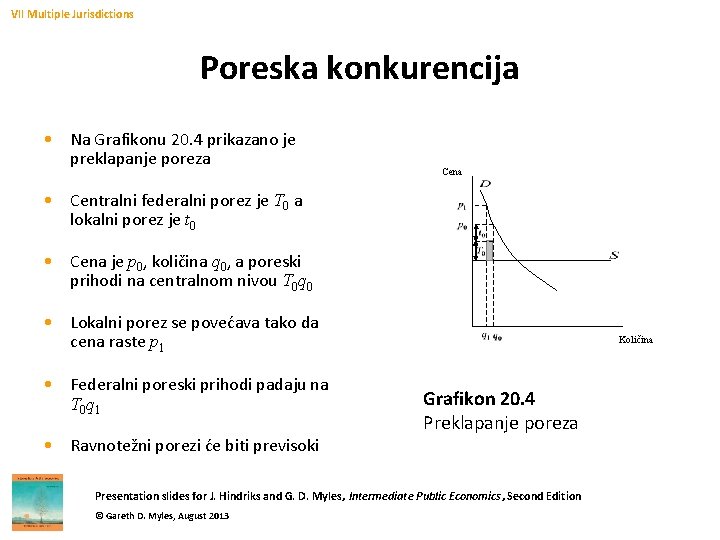 VII Multiple Jurisdictions Poreska konkurencija • Na Grafikonu 20. 4 prikazano je preklapanje poreza
