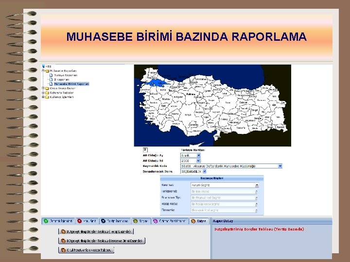 MUHASEBE BİRİMİ BAZINDA RAPORLAMA 