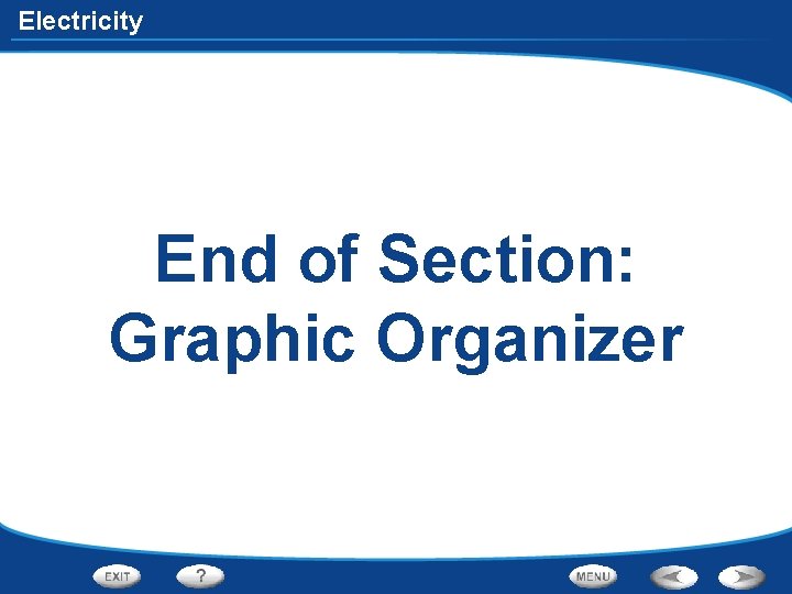 Electricity End of Section: Graphic Organizer 