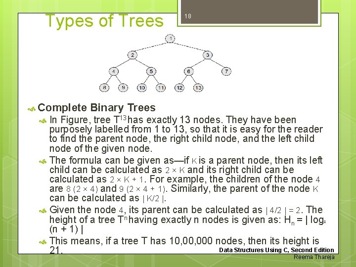 Types of Trees Complete 18 Binary Trees In Figure, tree T 13 has exactly