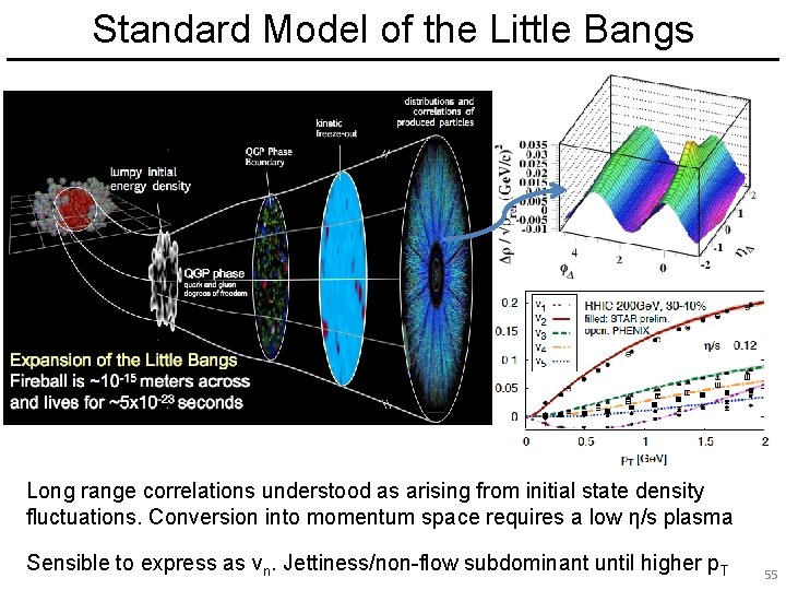 Standard Model of the Little Bangs Long range correlations understood as arising from initial