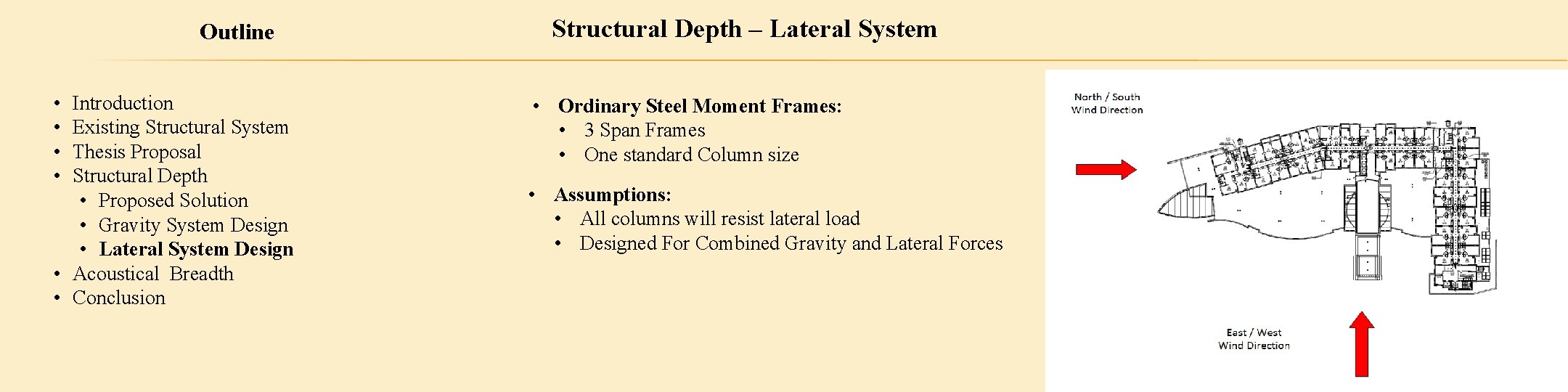 Outline • • Introduction Existing Structural System Thesis Proposal Structural Depth • Proposed Solution