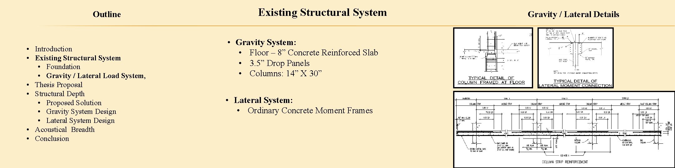 Outline • Introduction • Existing Structural System • Foundation • Gravity / Lateral Load