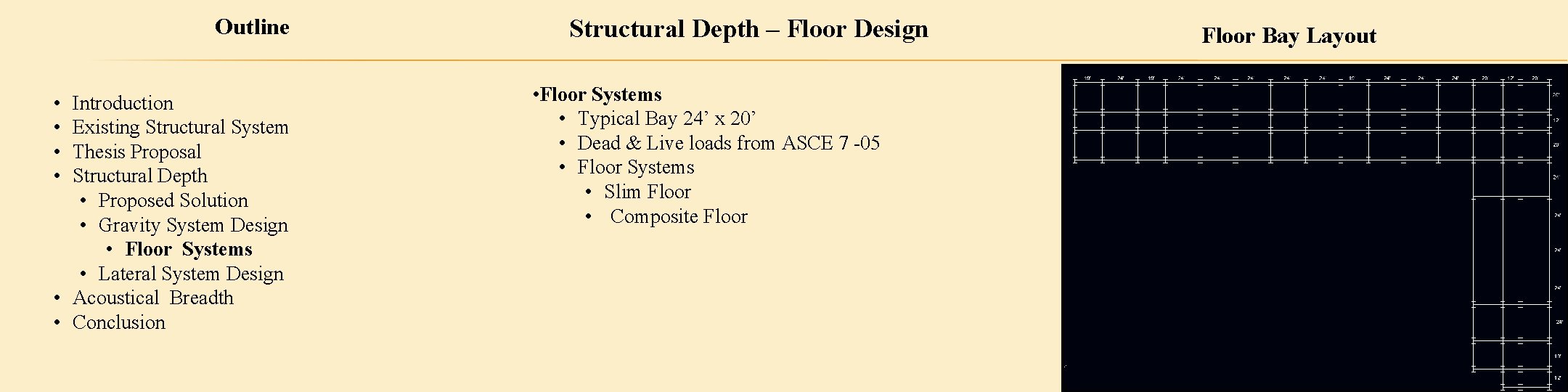 Outline • • Introduction Existing Structural System Thesis Proposal Structural Depth • Proposed Solution