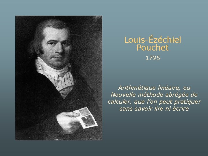Louis-Ézéchiel Pouchet 1795 Arithmétique linéaire, ou Nouvelle méthode abrégée de calculer, que l’on peut