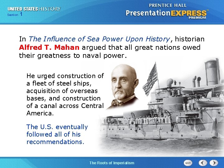 125 Section Chapter Section 1 In The Influence of Sea Power Upon History, historian