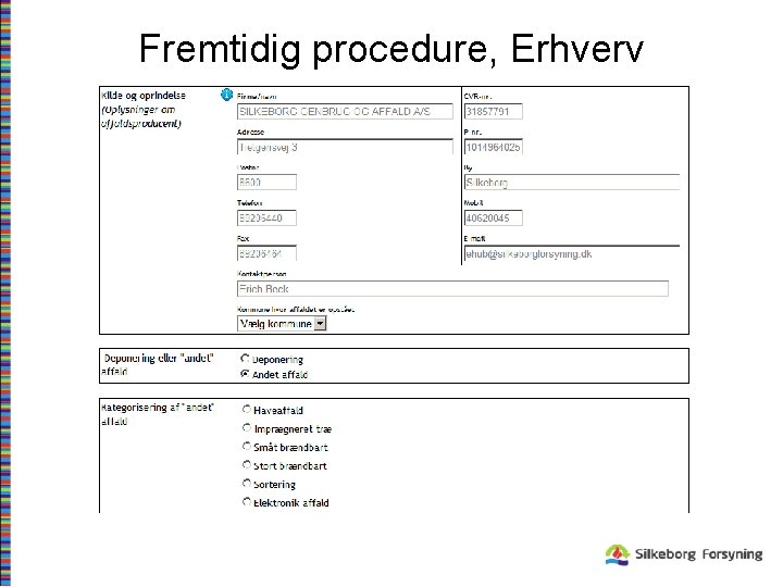 Fremtidig procedure, Erhverv 