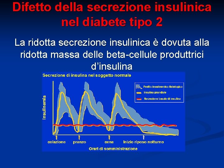 Difetto della secrezione insulinica nel diabete tipo 2 La ridotta secrezione insulinica è dovuta