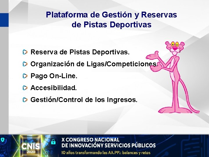 Plataforma de Gestión y Reservas de Pistas Deportivas Reserva de Pistas Deportivas. Organización de