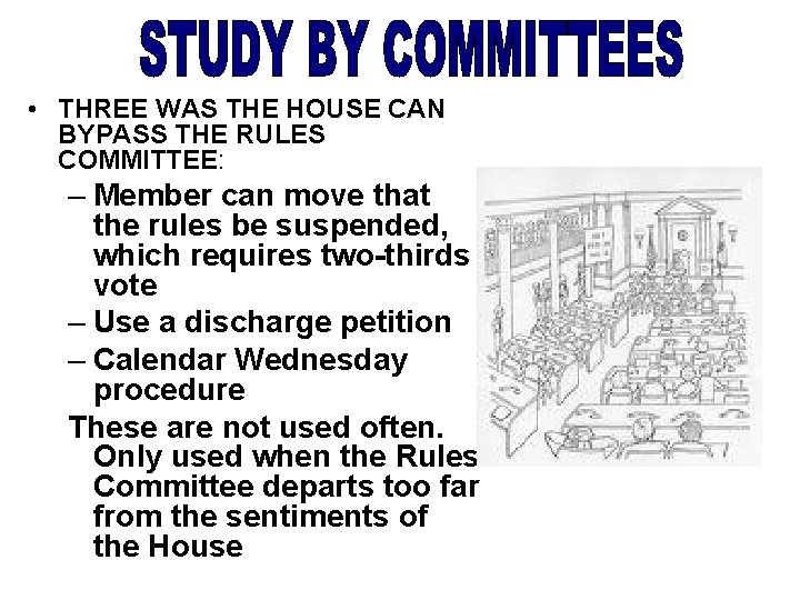  • THREE WAS THE HOUSE CAN BYPASS THE RULES COMMITTEE: – Member can