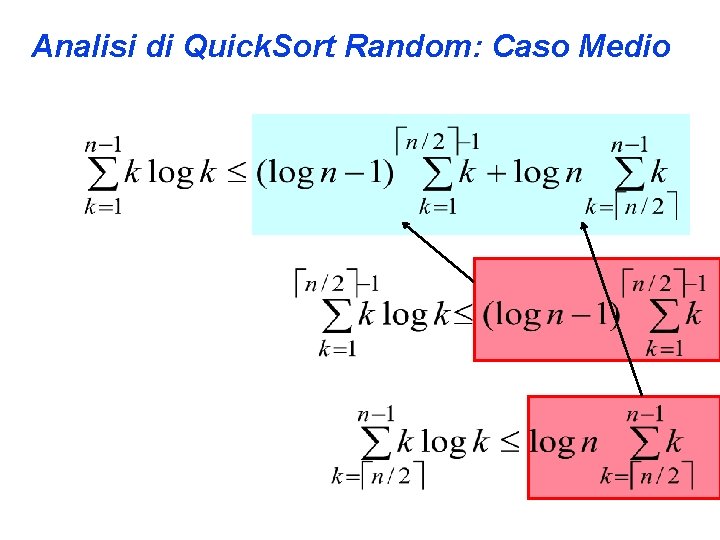 Analisi di Quick. Sort Random: Caso Medio 