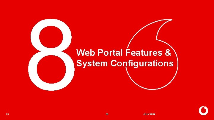 8 Web Portal Features & System Configurations C 1 38 JULY 2019 