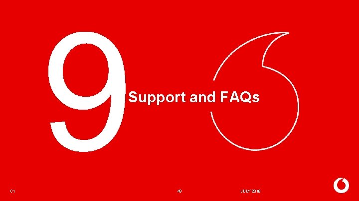 9 Support and FAQs C 1 43 JULY 2019 