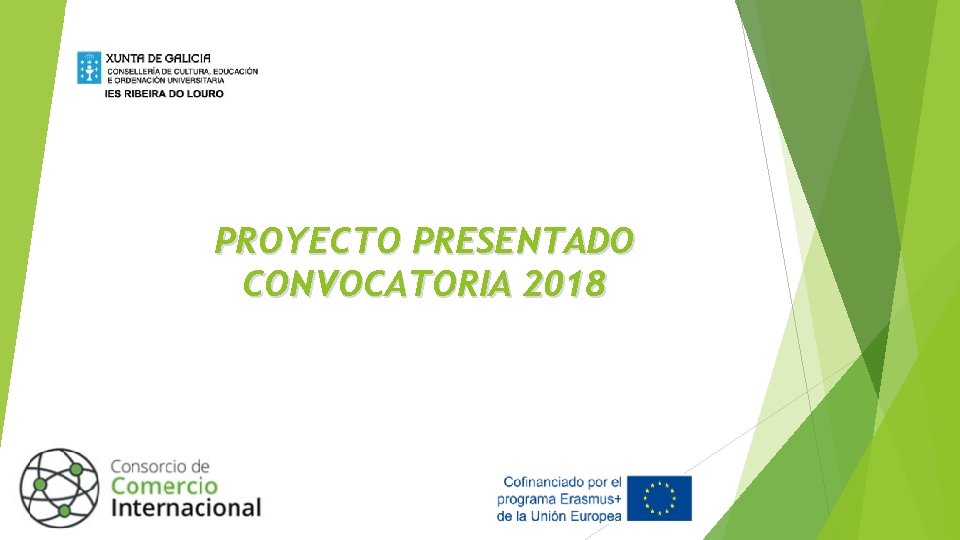 PROYECTO PRESENTADO CONVOCATORIA 2018 