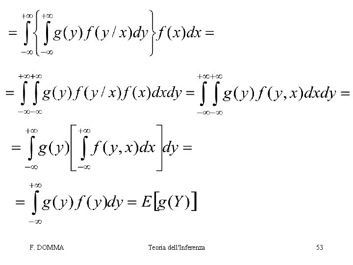 F. DOMMA Teoria dell'Inferenza 53 