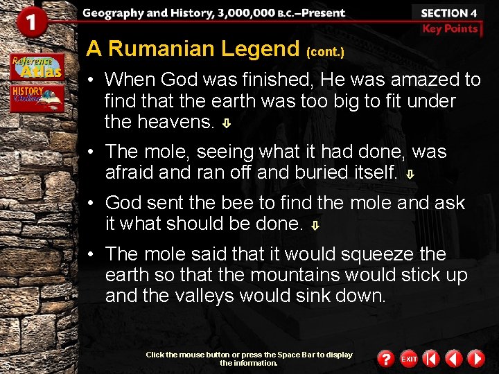 A Rumanian Legend (cont. ) • When God was finished, He was amazed to