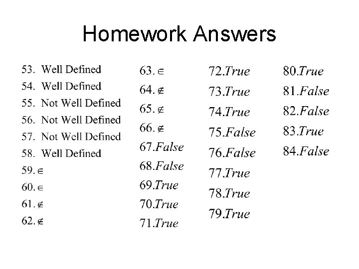 Homework Answers Homework Answers