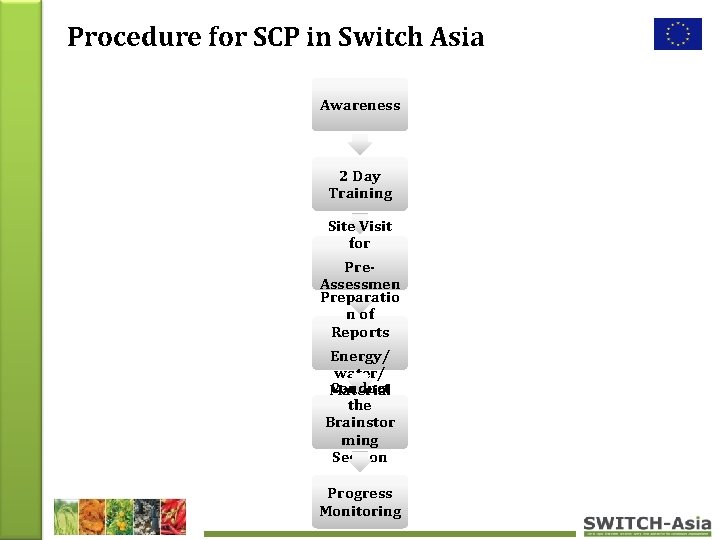 Procedure for SCP in Switch Asia Awareness 2 Day Training Site Visit for Pre.