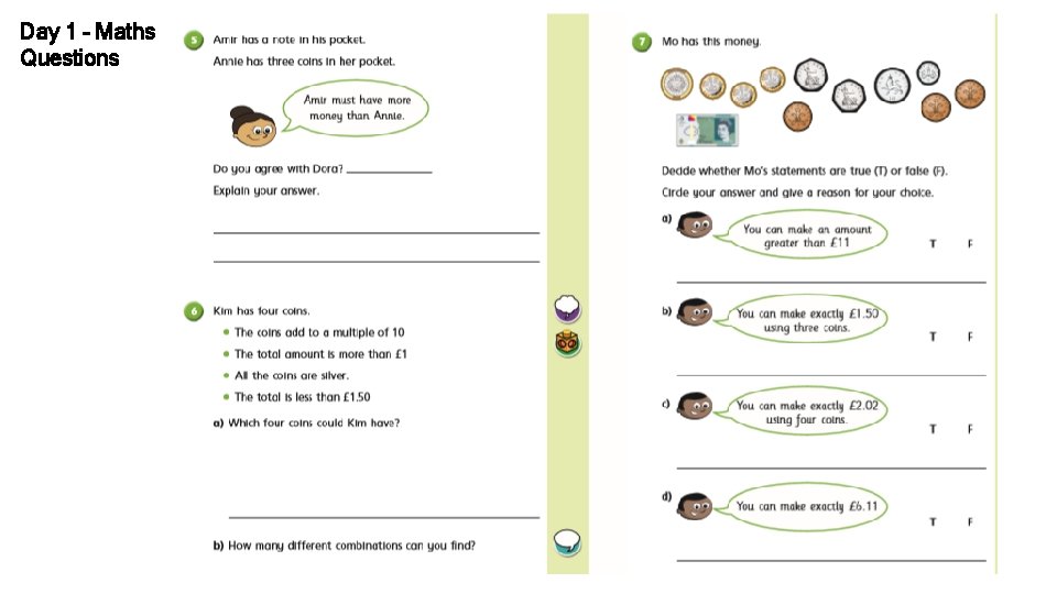 Day 1 – Maths Questions 