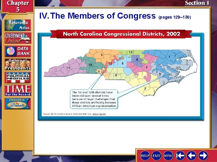 IV. The Members of Congress (pages 129– 130) 