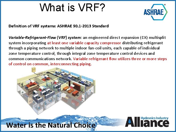  What is VRF? Definition of VRF systems: ASHRAE 90. 1 -2013 Standard Variable-Refrigerant-Flow