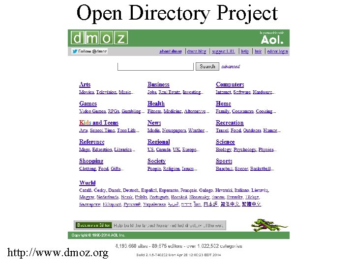 Open Directory Project http: //www. dmoz. org 