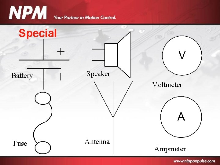 Special Battery Speaker Voltmeter Fuse Antenna Ampmeter 